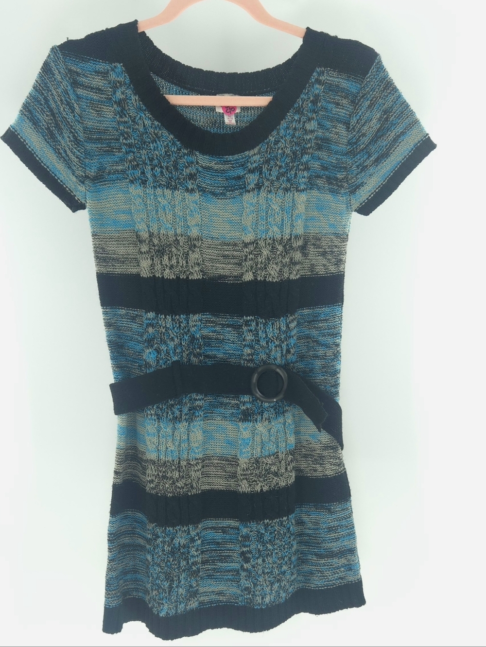 CHERRY STYX XS-M SWEATER DRESS BELT XTRA STRETCH KNIT 80-90s INSTANT Vibe BANGER - Picture 4 of 12